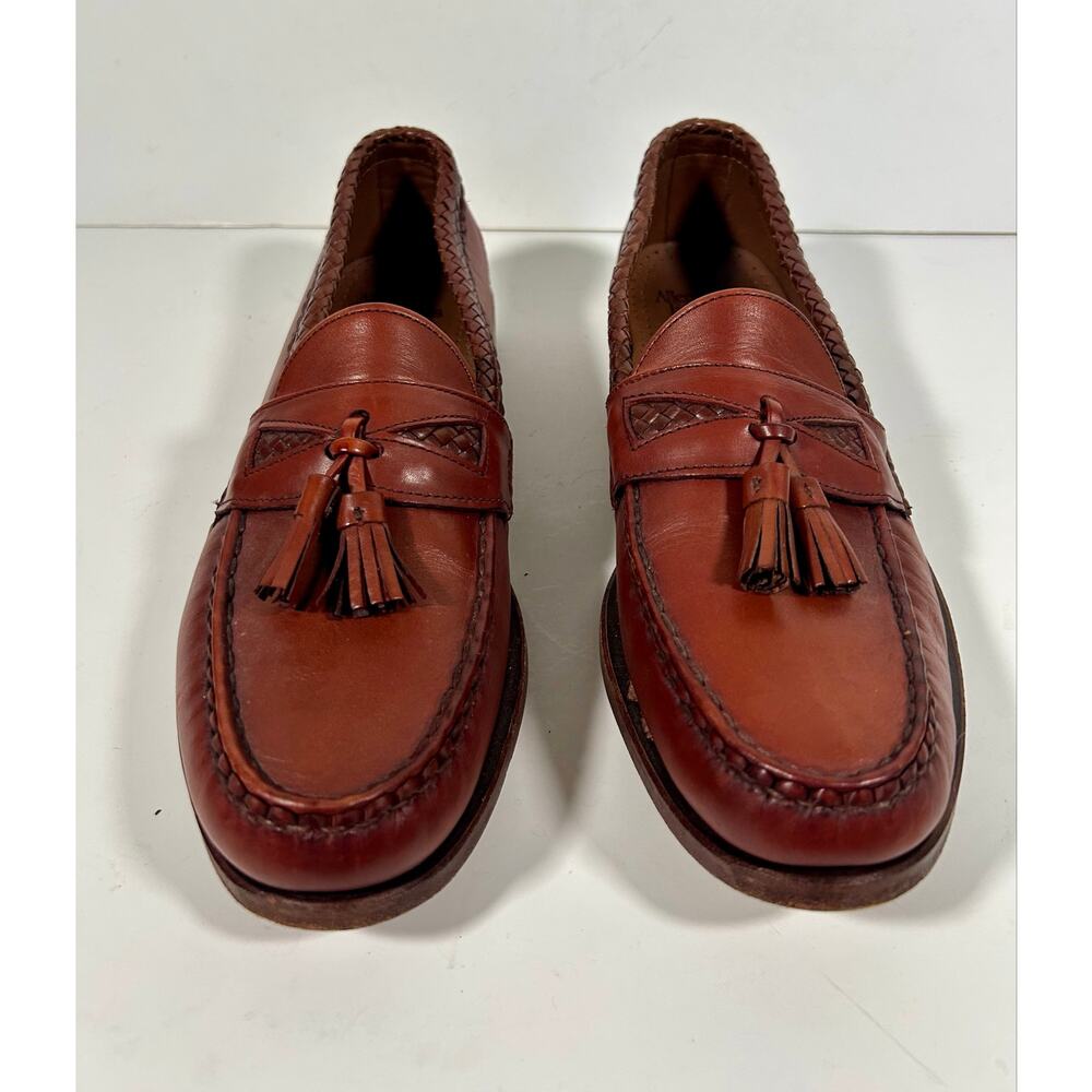 Allen Edmonds‎ Maxfield Leather Tassel Loafers Mens 12A Brown Dress Shoes Luxury